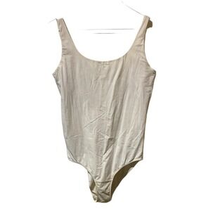 Everlane White Supima Cotton Scoop‎ Neck Bodysuit Sleeveless Medium